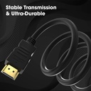 10 Meter High-Speed HDMI Cable - Hdmi Arc Enabled | 64 Gbps | 4K 120Hz | 1080P 240Hz | Strong & Durable | Supports Up To 32 Audio Channels | Gold Plated | 10 Meter, Black (Pack of 1)