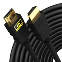 10 Meter High-Speed HDMI Cable - Hdmi Arc Enabled | 64 Gbps | 4K 120Hz | 1080P 240Hz | Strong & Durable | Supports Up To 32 Audio Channels | Gold Plated | 10 Meter, Black (Pack of 1)
